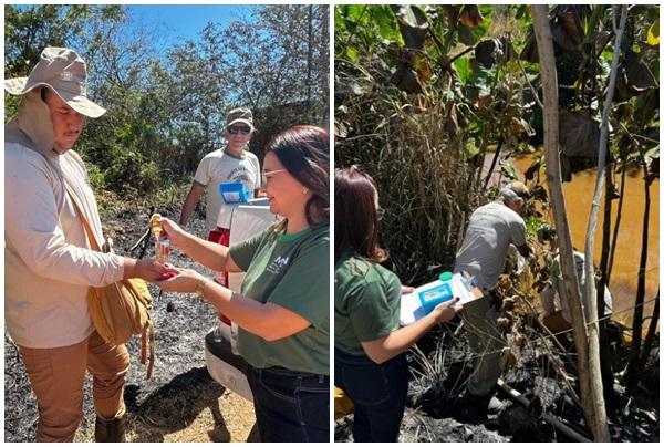 Floriano realiza coleta de água em riachos e rio no Dia Mundial da Conservação da Natureza.(Imagem:Reprodução/Instagram)
