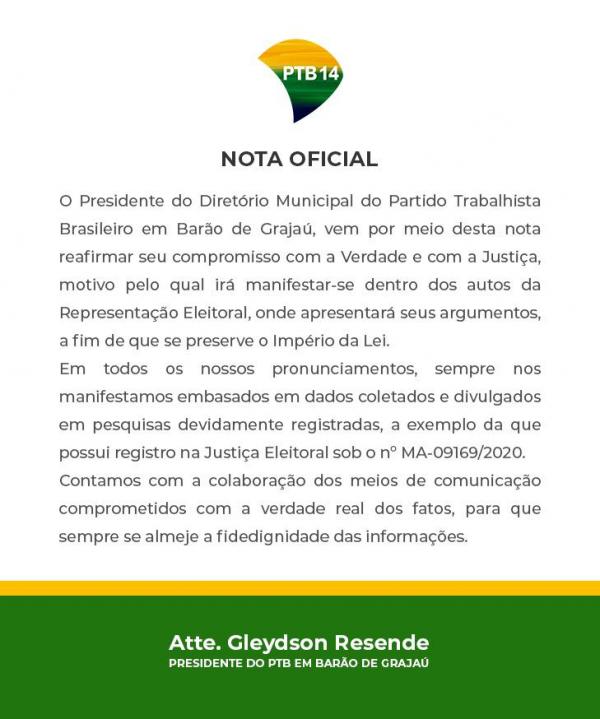 Nota Oficial(Imagem:Divulgação)