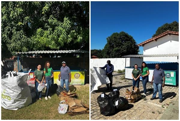 Ação conjunta recolhe mais de 52 toneladas de materiais recicláveis em escolas de Floriano.(Imagem:Reprodução/Instagram)