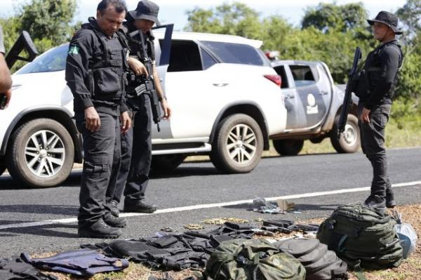 Secretário Fábio Abreu informou que a polícia continua em diligência para prender os outros criminosos.(Imagem:Divulgação/SSP-PI)