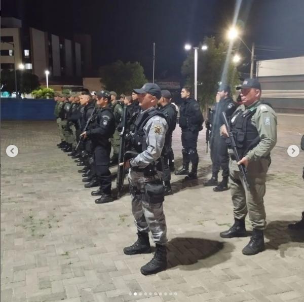 Operação CAXIAS: Forças policiais realizam ação integrada em Floriano, garantindo segurança e ordem.(Imagem:Reprodução/Instagram)