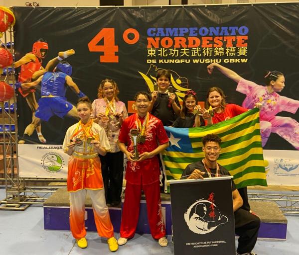 Piauí é destaque no Campeonato Nordeste de Kungfu Wushu com 25 medalhas e 2 troféus(Imagem:Ascom Secepi)