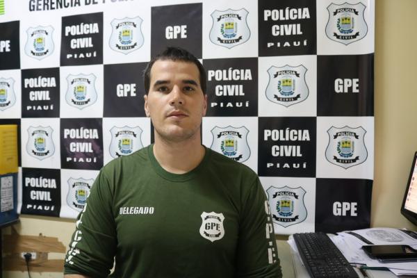 Delegado Matheus Zanatta da Gerência de Polícia Especializada(Imagem:Rafaela Leal /G1 PI)