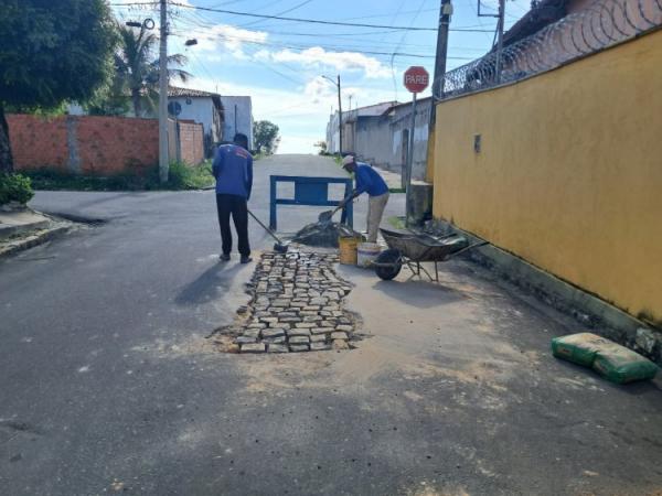 Prefeitura de Floriano realiza opera&ccedil;&atilde;o Tapa-Buracos em 14 bairros no m&ecirc;s de fevereiro(Imagem:Secom)
