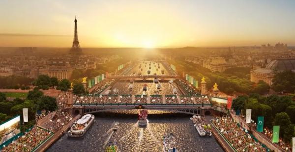 Rio Sena será um dos palcos da cerimônia de abertura de Paris 2024.(Imagem:Reprodução / Twitter)