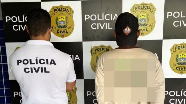 Homem é preso suspeito de estuprar e engravidar a filha no Piauí.(Imagem:Polícia Civil)