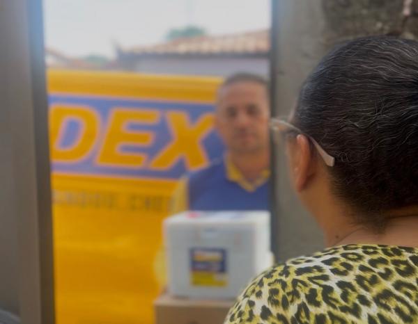 Entrega de medicamentos pelos Correios.(Imagem:Ascom Sesapi)