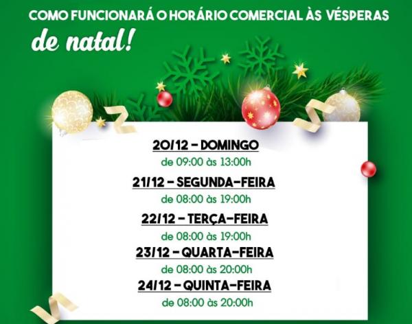 Comércio de Floriano funcionará com horário especial no período natalino(Imagem:Divulgação)