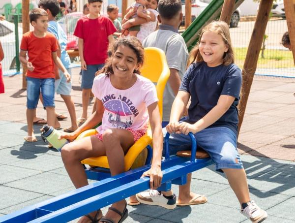 Espa&ccedil;o fortalece o desenvolvimento infantil e os v&iacute;nculos familiares.(Imagem:Willame Lucas)