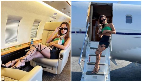 Anitta é clicada em avião particular e ostenta pernas saradas em clique de parar o trânsito.(Imagem:Instagram)