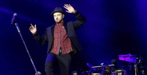 Justin Timberlake durante apresentação no Rock in Rio, em 2017.(Imagem:Marcelo Theobald / Agência O Globo)