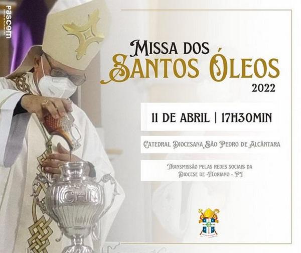Bispo Dom Edivalter Andrade presidirá Missa dos Santos Óleos no dia 11 de abril em Floriano.(Imagem:Reprodução/Instagram)
