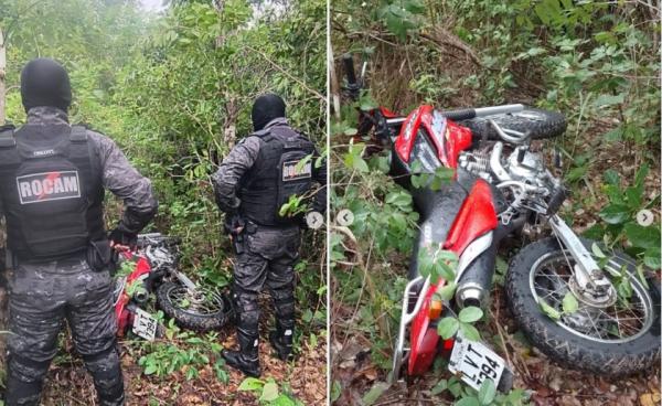 ROCAM do 3&ordm; BPM recupera motocicleta furtada em &aacute;rea de matagal em Floriano.(Imagem:Reprodu&ccedil;&atilde;o/Instagram)