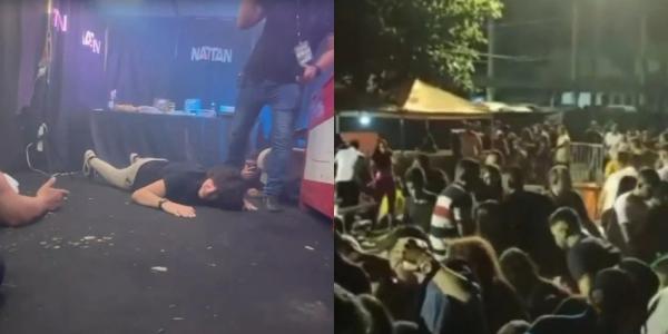 Tiroteio em show de Nattanzinho em Floriano deixou uma pessoa morta e nove feridos.(Imagem:Reprodução)