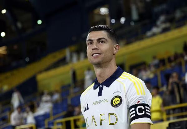 Cristiano Ronaldo em Al-Nassr x Al-Khaleej no Campeonato Saudita.(Imagem:REUTERS/Hamad I Mohammed)