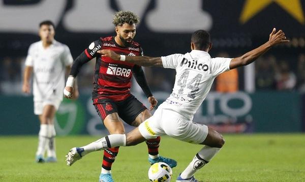 Flamengo encara Santos pelo Brasileirão.(Imagem:Gilvan de Souza/Flamengo/Direitos Reservados)