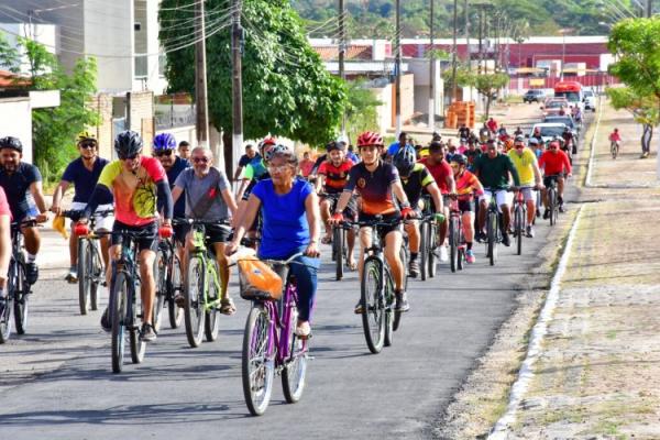 Passeio ciclístico de aniversário pelos 126 anos de Floriano foi um sucesso (Imagem:Secom)