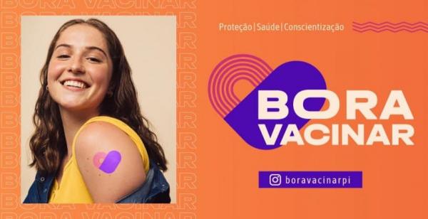 Campanha Bora Vacinar incentiva a vacinação contra a Covid no Piauí(Imagem:Divulgação)