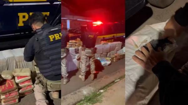 Mais de 600 kg de drogas são apreendidos em compartimento secreto de caminhão no PI; homem é preso.(Imagem:Divulgação/PRF)
