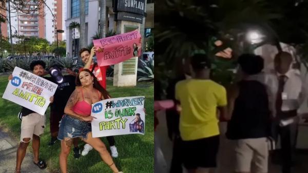 Fãs de Anitta protestam em frente à gravadora no Rio de Janeiro(Imagem:Reprodução)