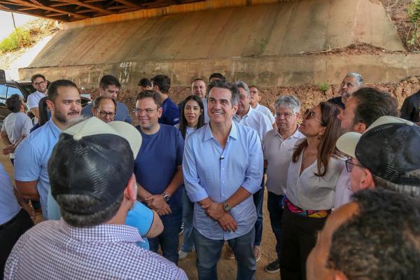 Ciro Nogueira visita Via Sul ao lado de Silvio Mendes e destaca importância da obra(Imagem:Guilherme Bruno/Ascom)