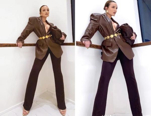  Larissa Manoela fica com aparência de alta em foto; atriz tem 1,53 m.(Imagem:Reprodução/Instagram )