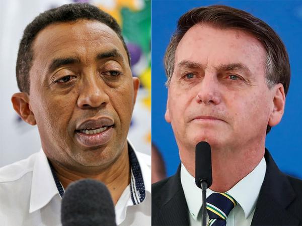 Prefeito de Floriano Joel Rodrigues e o presidente Jair Bolsonaro.(Imagem:Reprodução)