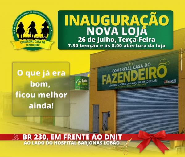 Casa do Fazendeiro inaugura nova loja nesta terça-feira (26)(Imagem:Divulgação)
