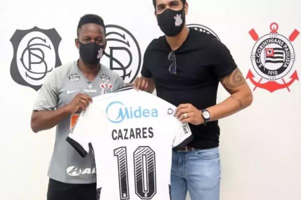 Corinthians anuncia a contratação de Cazares e novo reforço assume a camisa 10(Imagem:Divulgação)