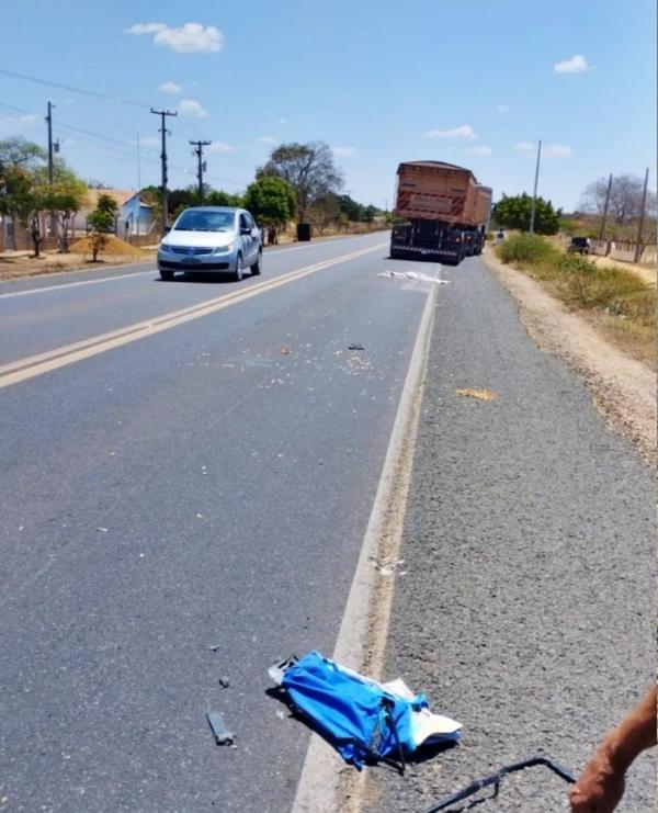 Criança morre atropelada por carreta no Sul do Piauí(Imagem:Reprodução)