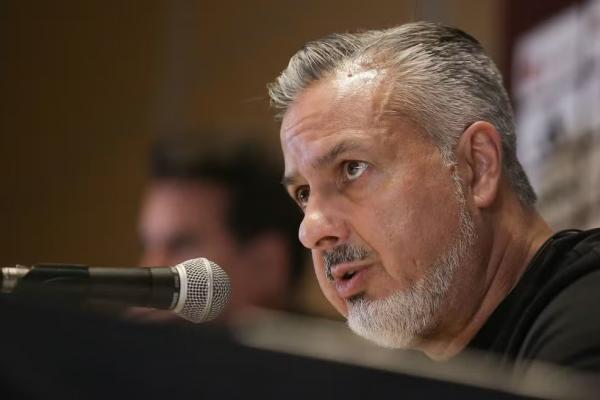 José Boto em entrevista coletiva no Flamengo nos Estados Unidos.(Imagem:Gilvan de Souza / Flamengo)