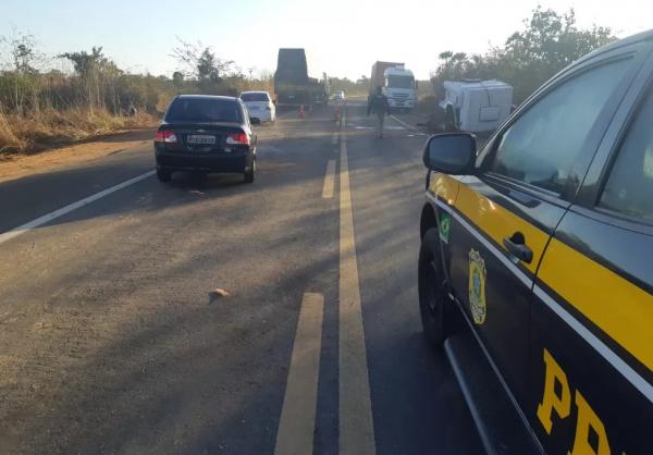  Acidente na BR-343 em Altos, no Piauí.(Imagem:Divulgação/PRF )