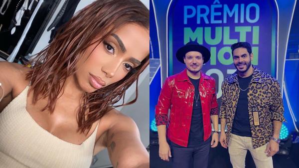 Anitta e Israel e Rodolffo são os vencedores da noite no Prêmio Multishow(Imagem:Reprodução)