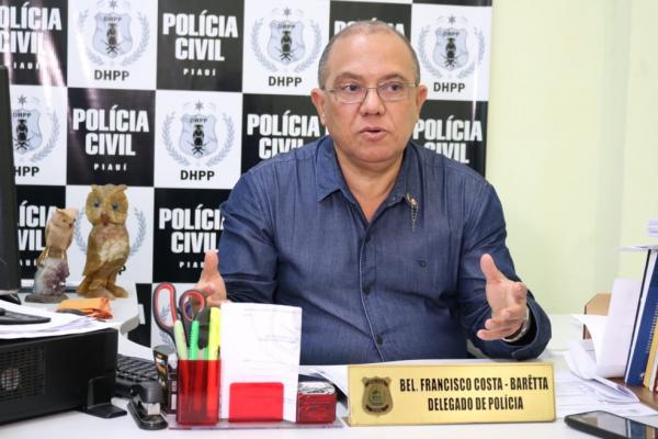 Delegado Barêtta revelou detalhes do crime.(Imagem: Lucas Marreiros/G1 PI)
