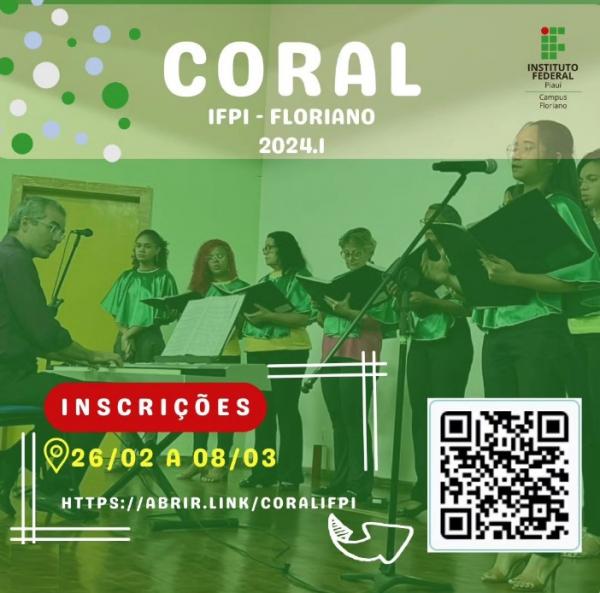 Inscrições abertas para Coralistas no Coral do IFPI - Campus Floriano(Imagem:Reprodução)