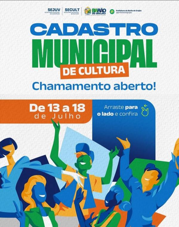 Barão de Grajaú promove Cadastro Municipal de Cultura para mapear talentos locais(Imagem:Reprodução/Instagram)