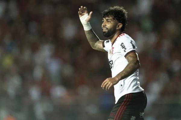 Gabigol em campo flamengo.(Imagem:Jorge Rodrigues/AGIF)