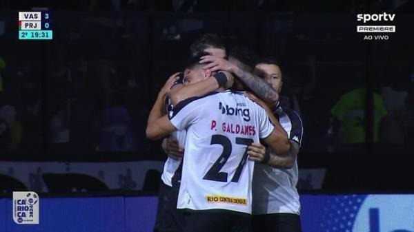 Vasco 4 x 0 Portuguesa(Imagem:Reprodução)