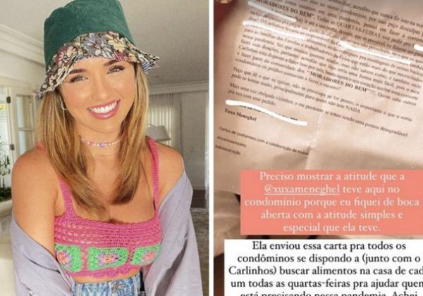 Rafa mostrou carta de Xuxa.(Imagem:Reprodução/Instagram)
