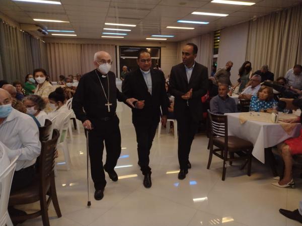 Dom Augusto Rocha ao lado do Padre Abimael Nascimento e Professor Ronald Souza.(Imagem:FlorianoNews)