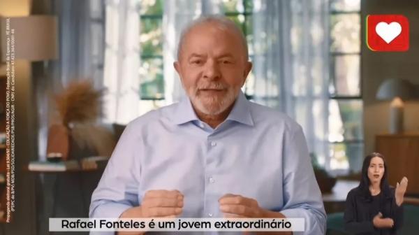 Justiça Eleitoral do Piauí determina suspensão de propaganda de Rafael Fonteles (PT) por aparição exclusiva de Lula.(Imagem:Reprodução)