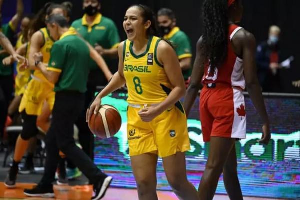 Seleção feminina sofre, mas bate Canadá e leva bronze na Copa América de basquete(Imagem:Reprodução)