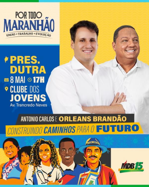 Prefeito Ant&ocirc;nio Carlos confirma presen&ccedil;a em lan&ccedil;amento da pr&eacute;-candidatura de Orleans Brand&atilde;o ao Governo do Maranh&atilde;o.(Imagem:Reprodu&ccedil;&atilde;o/Instagram)