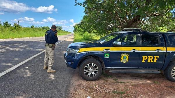 Fiscalização de velocidade ocorrida em Piripiri durante a Operação Tiradentes 2023.(Imagem:Divulgação/PRF)