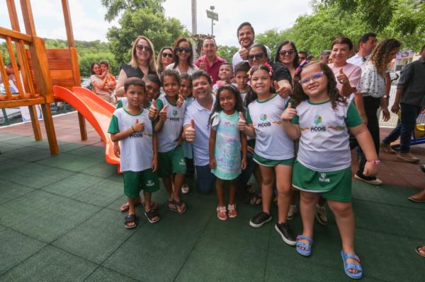 O investimento total do Governo do Estado na revitalização da praça somou R$ 376.911,76, contemplando a brinquedopraça e reforma do espaço.(Imagem:Gabriel Torres)