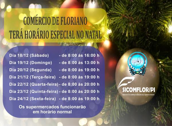 SICOMLOR divulga horário especial de Natal em Floriano(Imagem:Divulgação)