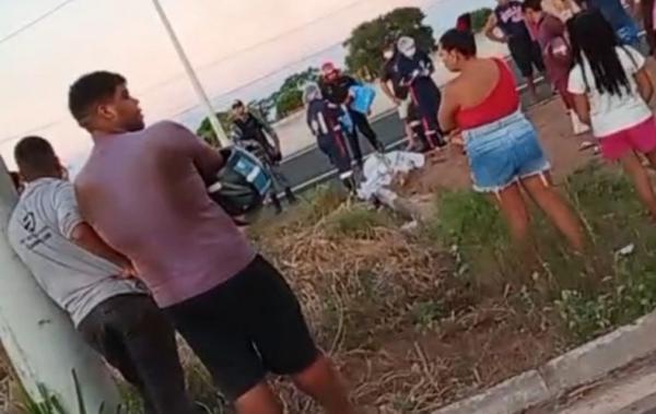 Idoso de 74 anos morre ao ser atropelado na BR-316, na Zona Sul de Teresina(Imagem:Reprodução/WhatsApp)