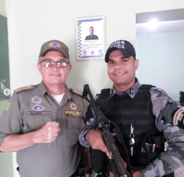 PM CB Carreiro foi selecionado como Policial Padrão do mês de Janeiro/2024.(Imagem:Reprodução/Instagram)