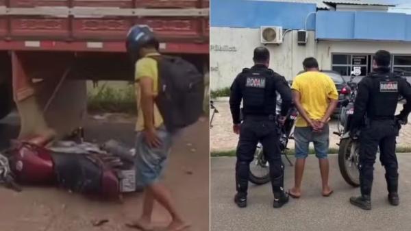 Homem &eacute; preso por furtar moto no interior do PI.(Imagem:Reprodu&ccedil;&atilde;o)