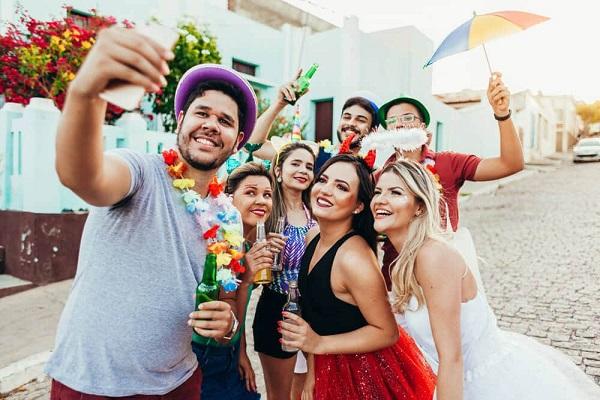 Selfie durante o Carnaval.(Imagem:Divulgação)